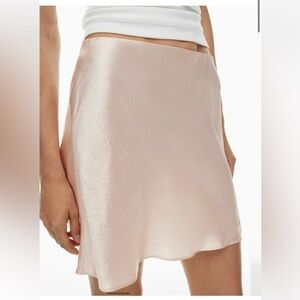 Aritzia Babaton Slip Satin mini skirt